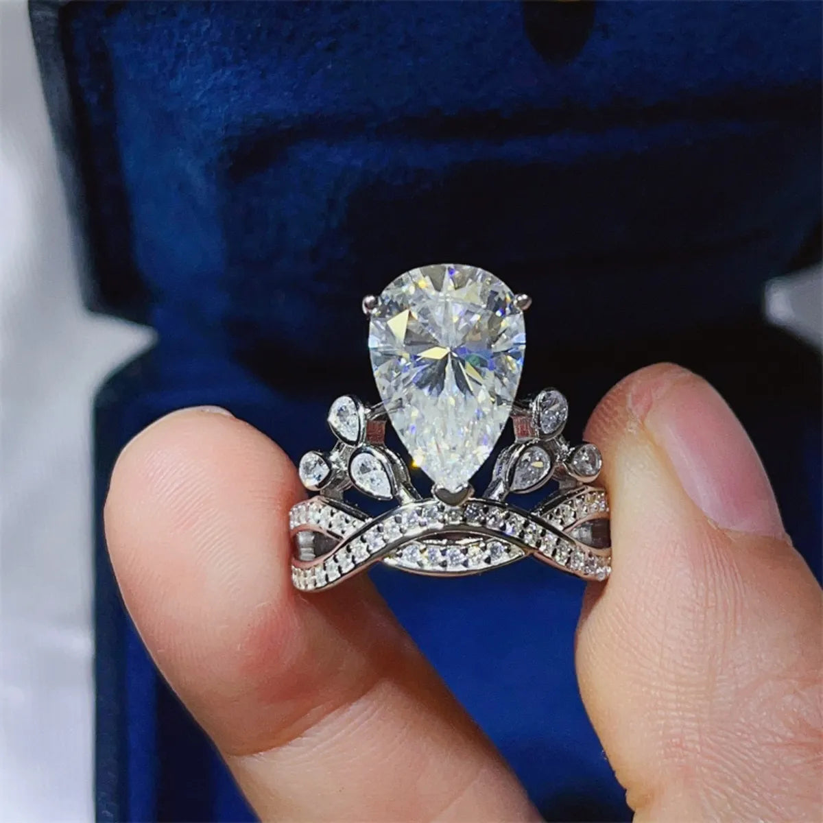 5 Carat Moissanite 925 Sterling Silver Ring OutfitFlow