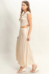 HYFVE Sleeveless Top and Maxi Skirt Set OutfitFlow