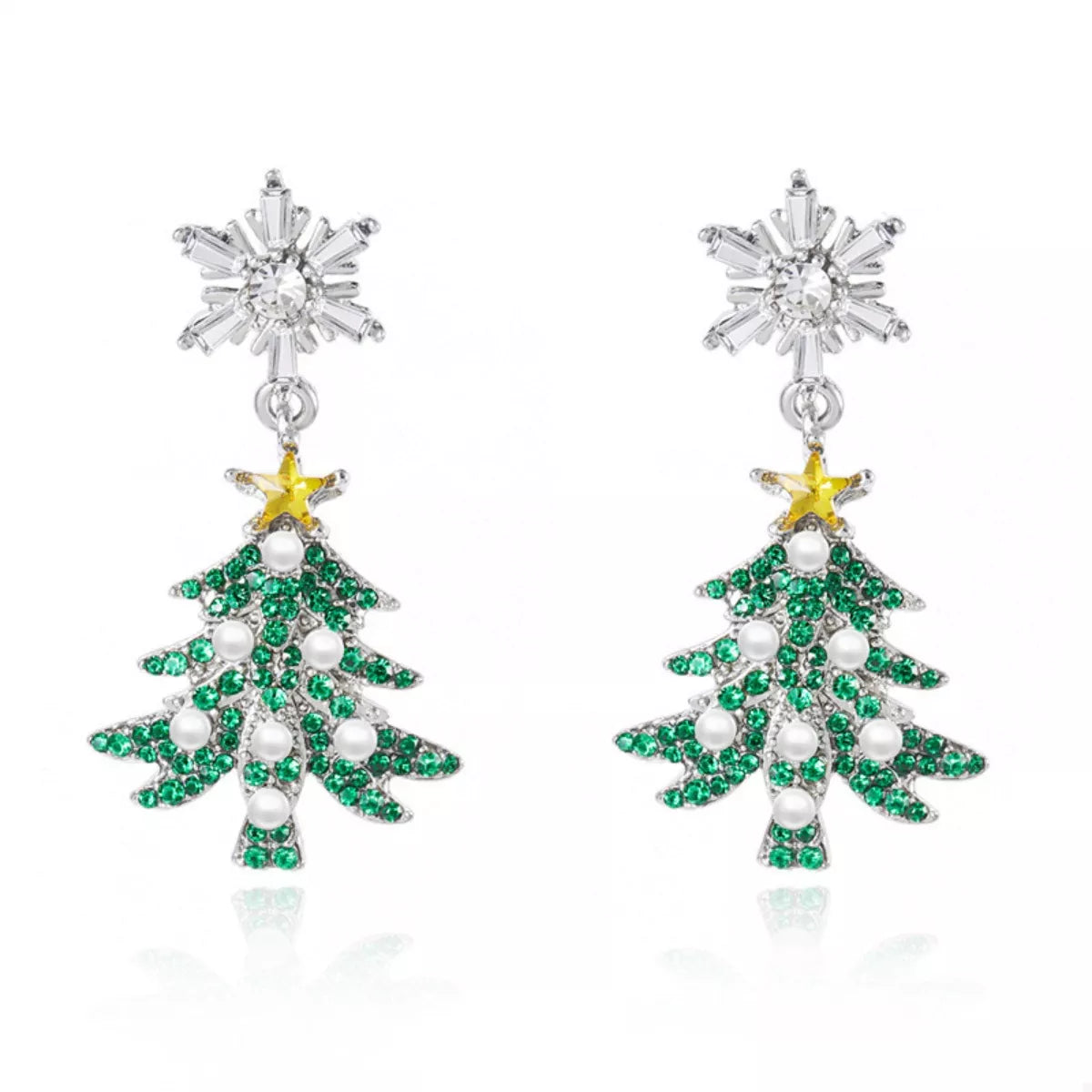 Christmas Tree Drop Earrings OutfitFlow
