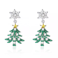 Christmas Tree Drop Earrings OutfitFlow