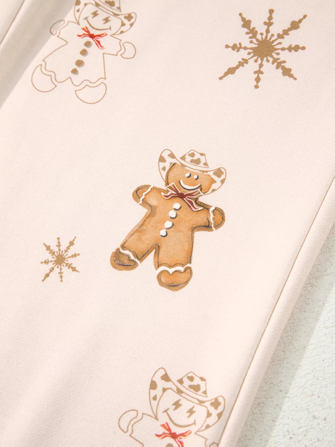 GINGERBREAD BAKERY Christmas Long Sleeve Top and Pants 2pcs Set OutfitFlow