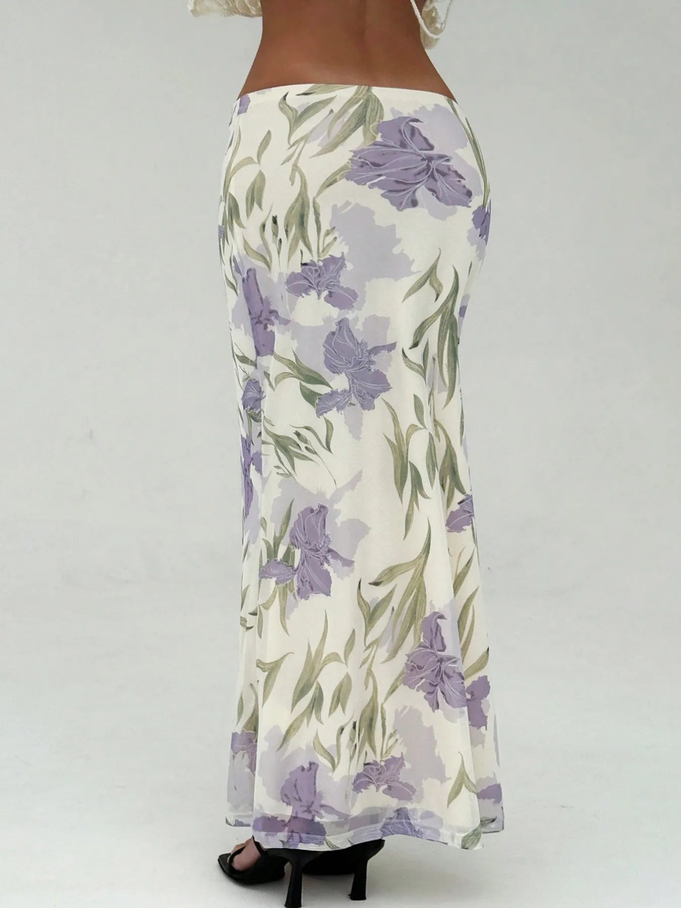 Floral Print Maxi Wrap Skirt OutfitFlow
