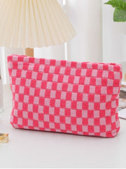 Outfit Flow - Zenana Checkered Makeup Clutch Bag