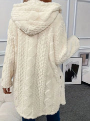 Faux Fur Teddy Coat with Button Front Trendsi