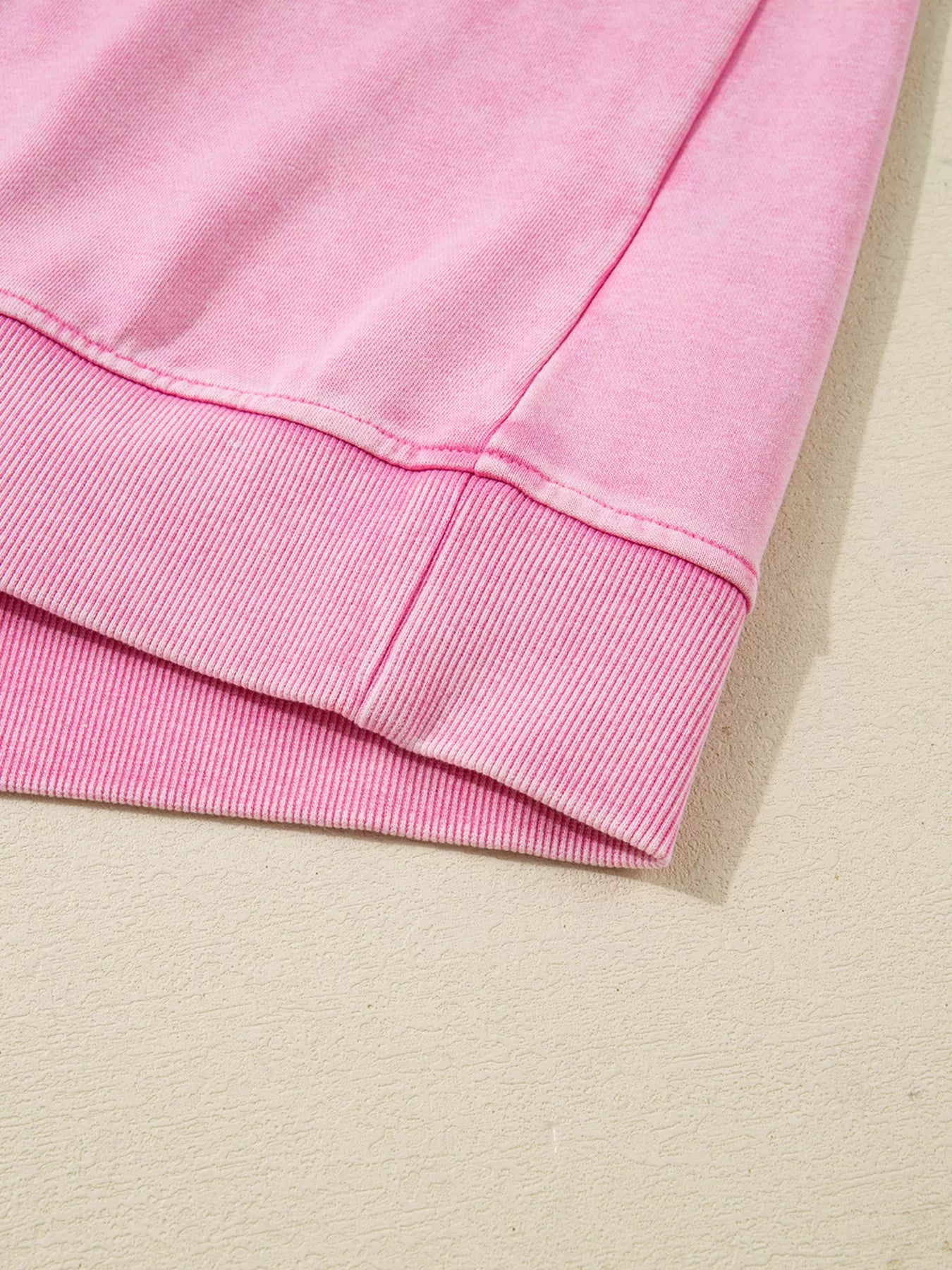 Mineral Wash Crossed Crew Neck Drop Shoulder Loose Sweatshirt OutfitFlow