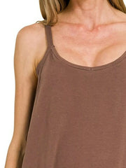 Zenana Cami Mini Dress with Built-in Romper Liner Trendsi