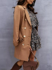 Double-Breasted Belted Blazer Dress OutfitFlow