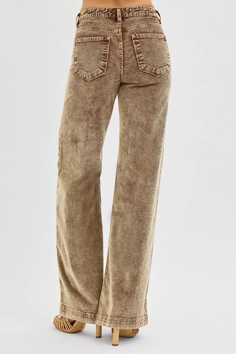 RISEN High Rise Wide Leg Corduroy Jeans OutfitFlow