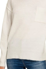 Zenana Melange Hi-low Hem Round Neck Sweater OutfitFlow