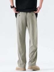 Men's Full Size Relaxed Fit Wide Leg Casual Pants Plus Size OutfitFlow