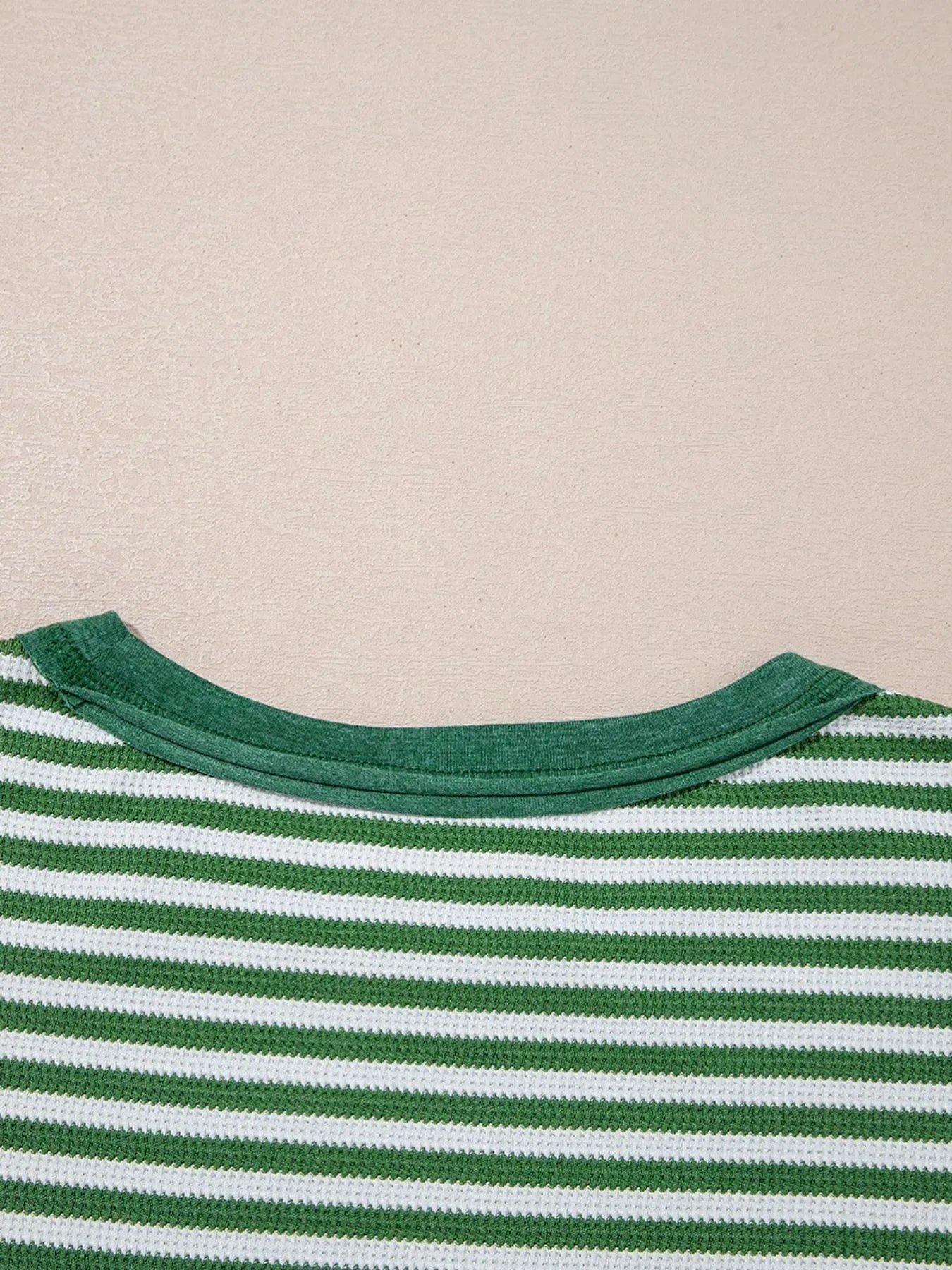 Striped Round Neck Long Sleeve Sweatshirt OutfitFlow