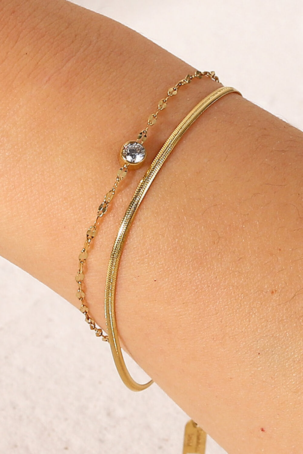 Icing on the Cake Rhinestone Double-Layered Bracelet OutfitFlow