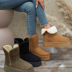 Round Toe Platform Boots OutfitFlow
