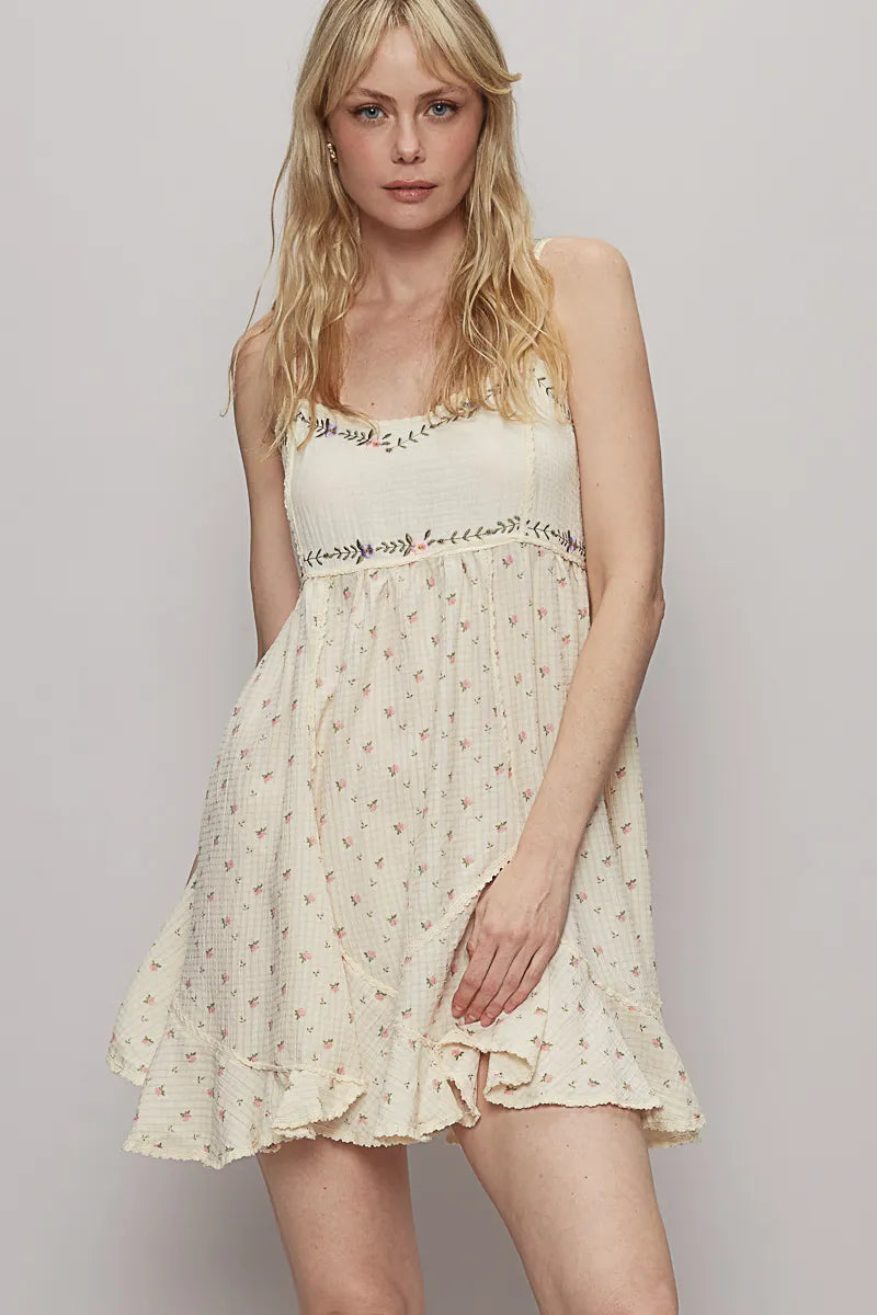 POL Ruffled Hem Floral Print Cami Mini Dress OutfitFlow