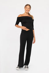 Outfit Flow - Mono B Cross Pleat Flare Pants