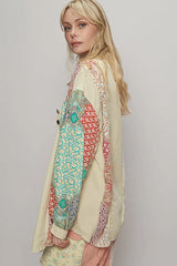 POL Printed Button Up Oversized Shirt OutfitFlow