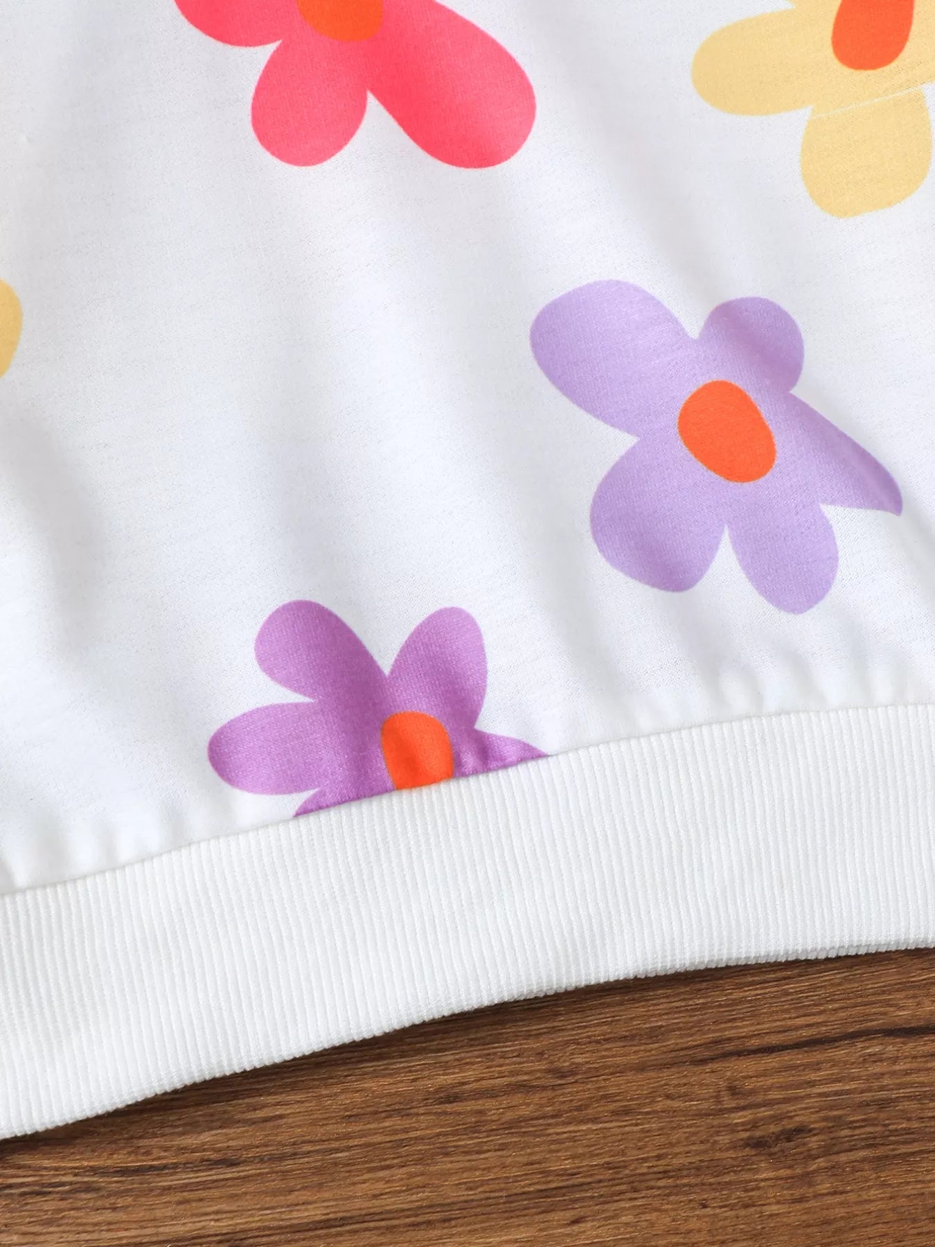 Children's Flower Long Sleeve Hoodie OutfitFlow