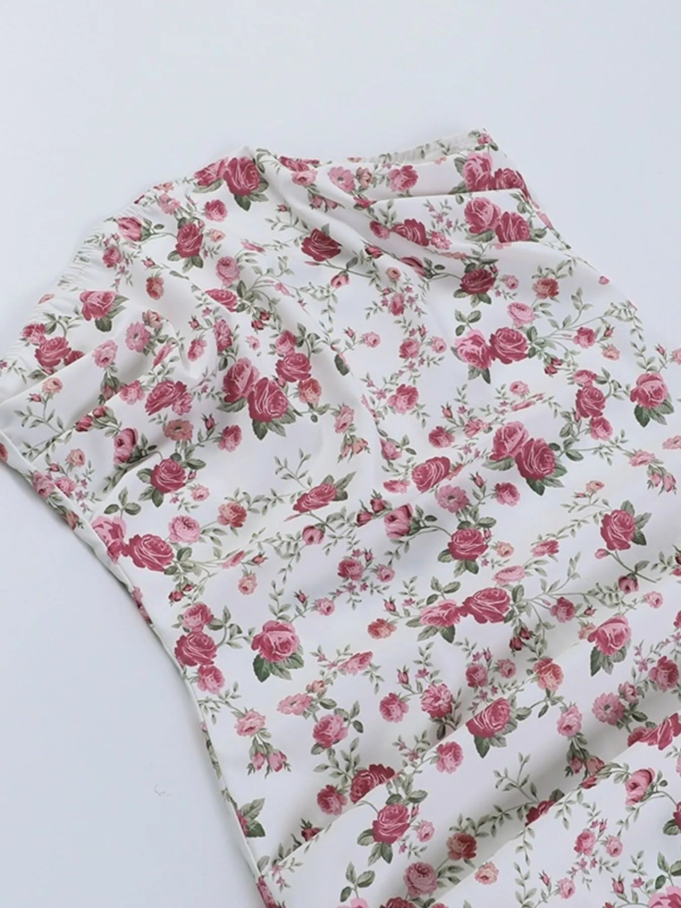 Floral Print Strapless Mini Dress OutfitFlow