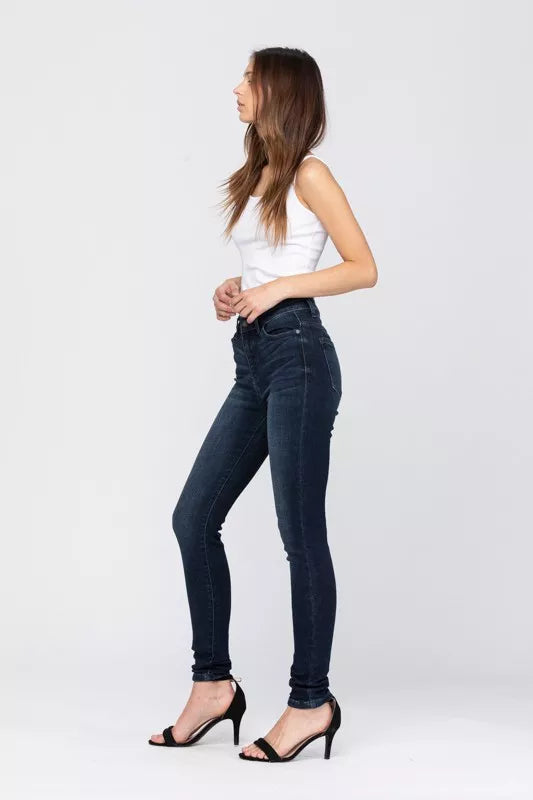 Judy Blue High Waist Washed Skinny Jeans OutfitFlow