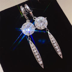 10 Carat Moissanite 925 Sterling Silver Earrings OutfitFlow