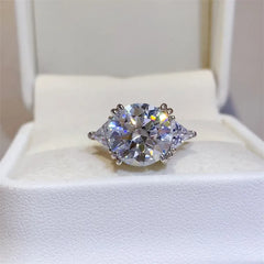 5 Carat Moissanite 925 Sterling Silver Ring OutfitFlow