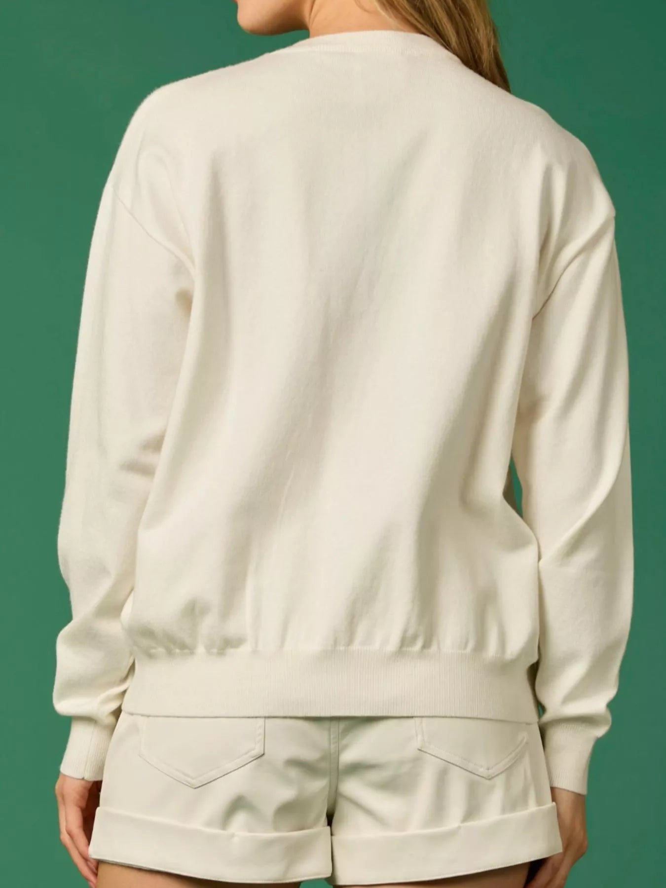 Sequined Nutcracker Long Sleeve Sweatshirt OutfitFlow