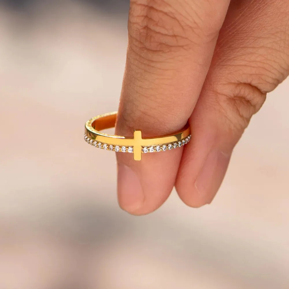 925 Sterling Silver Cross Ring OutfitFlow