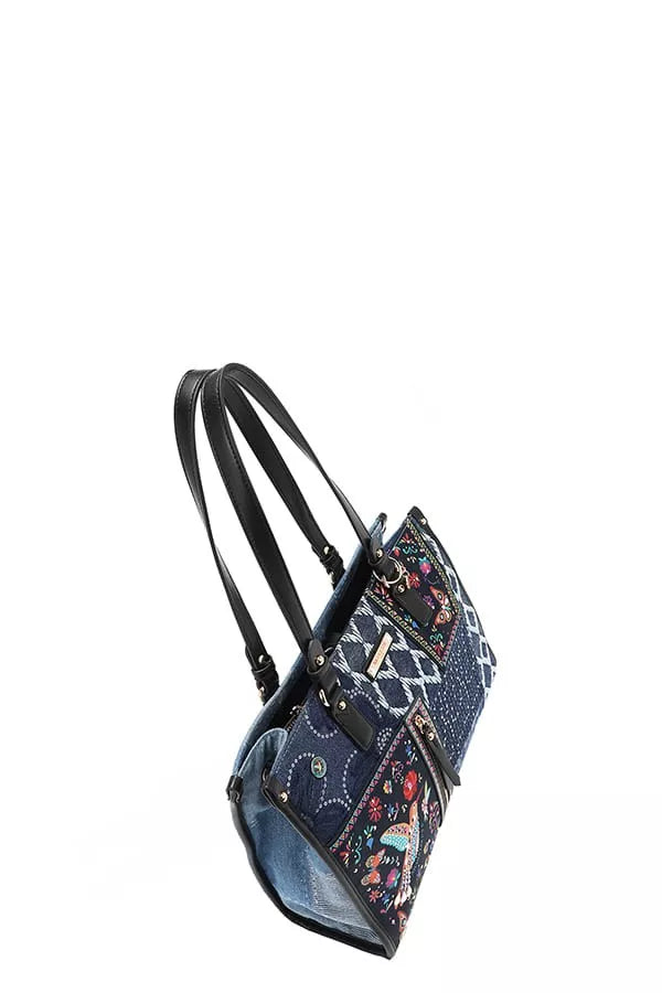 Nicole Lee USA Bosque de Amor Denim Tote Bag OutfitFlow