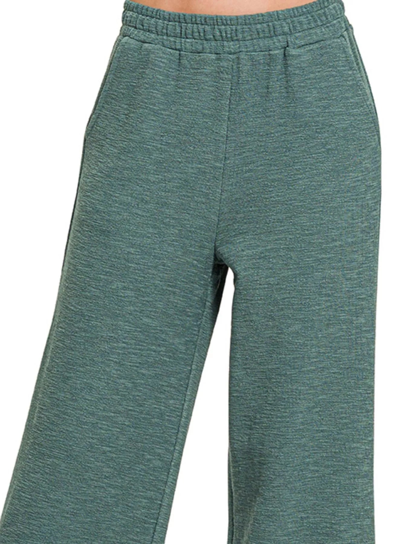 Zenana Cotton Slub Wide Leg Pants OutfitFlow
