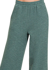 Zenana Cotton Slub Wide Leg Pants OutfitFlow