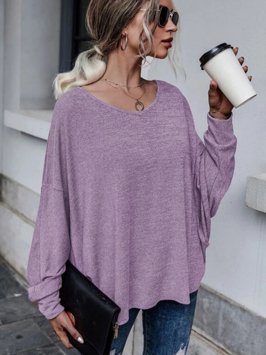 Outfit Flow - Full Size Double Tie Drop Shoulder Long Sleeve T-Shirt