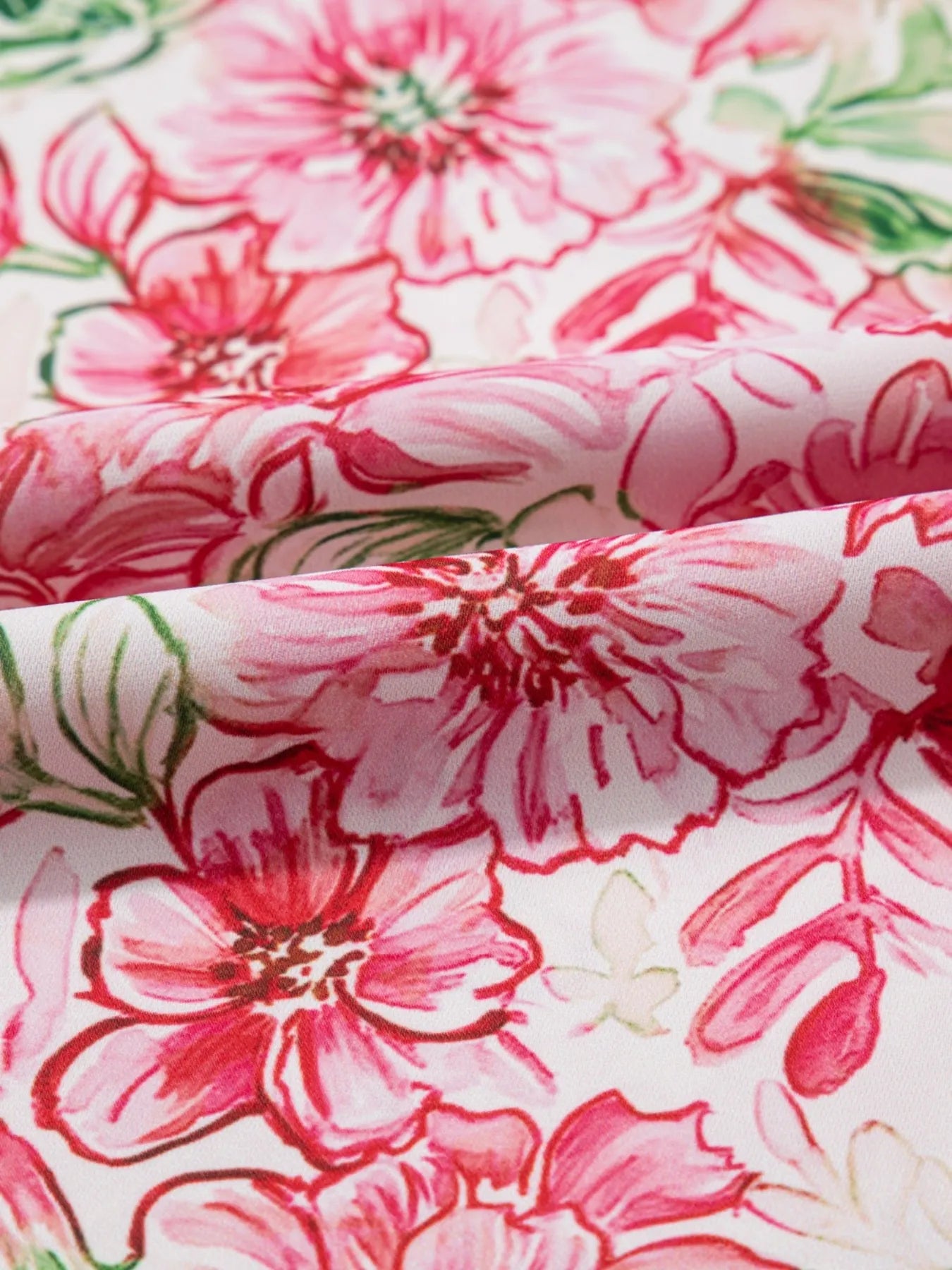 Floral Print Keyhole Neck Blouse OutfitFlow