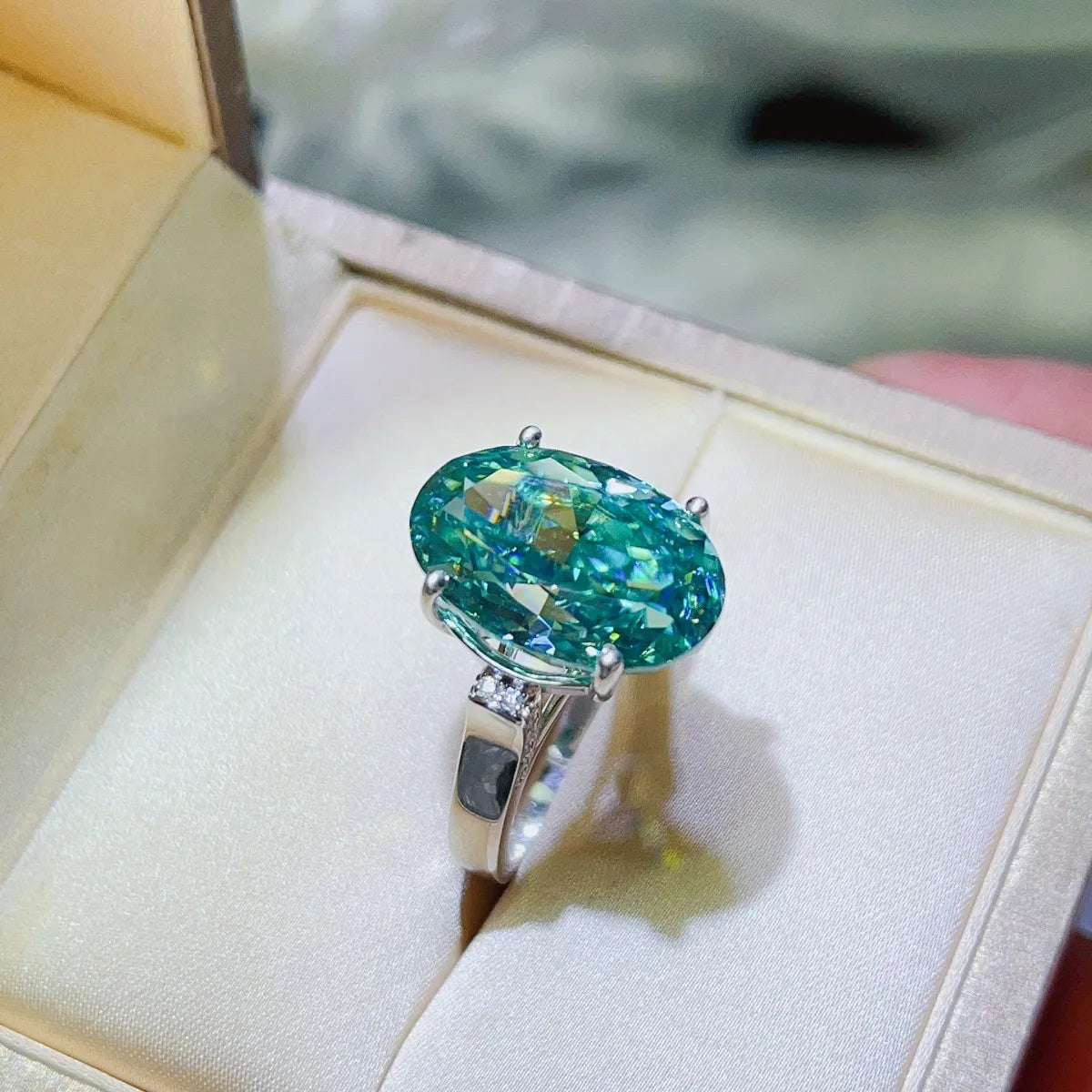 5 Carat Moissanite 925 Sterling Silver Ring OutfitFlow