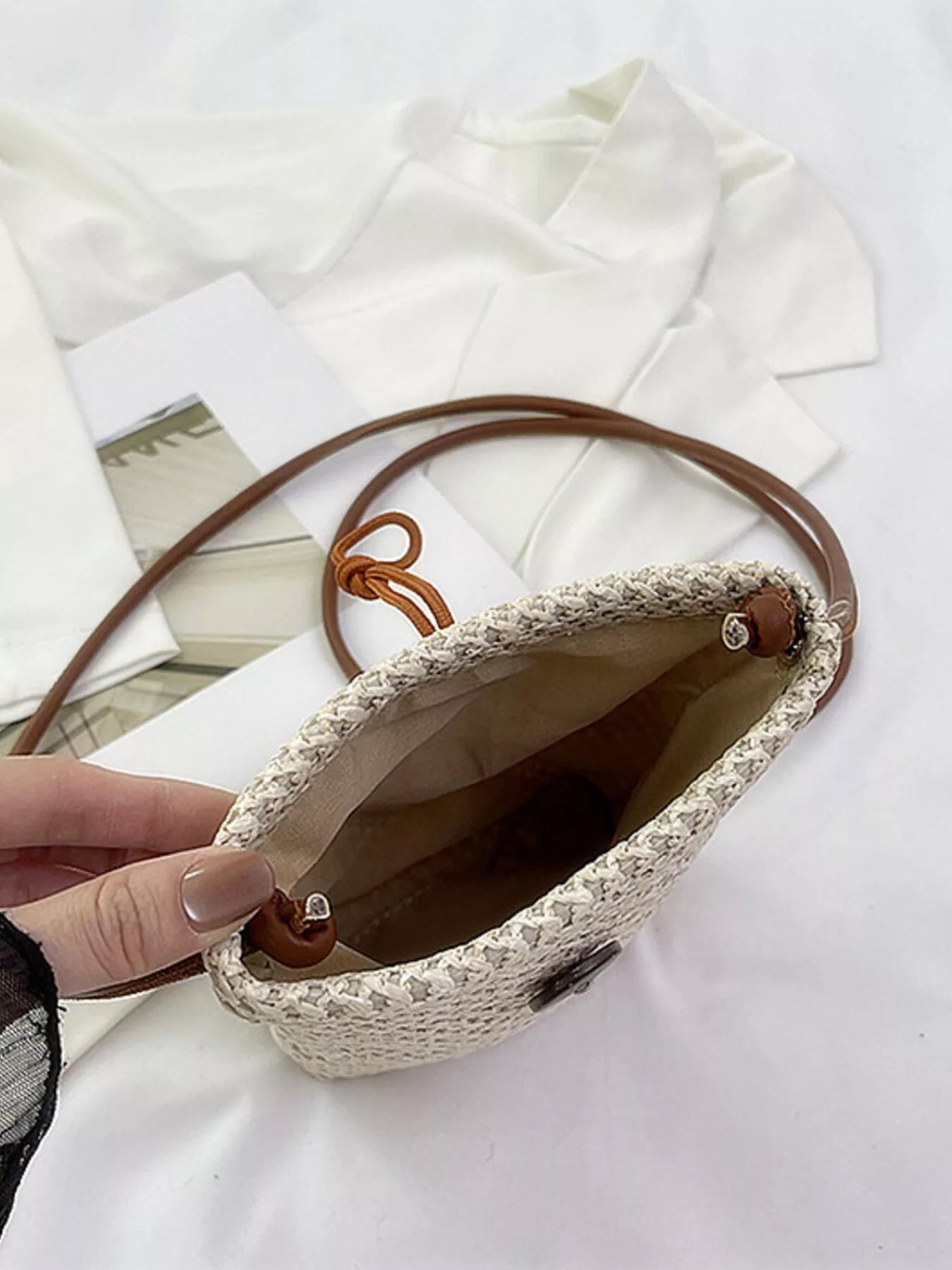 Straw Woven Crossbody Bag OutfitFlow