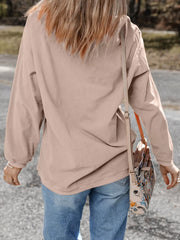 Twisted Ribbed Texture Checkered GOBBLE Bow Baggy Sweatshirt OutfitFlow