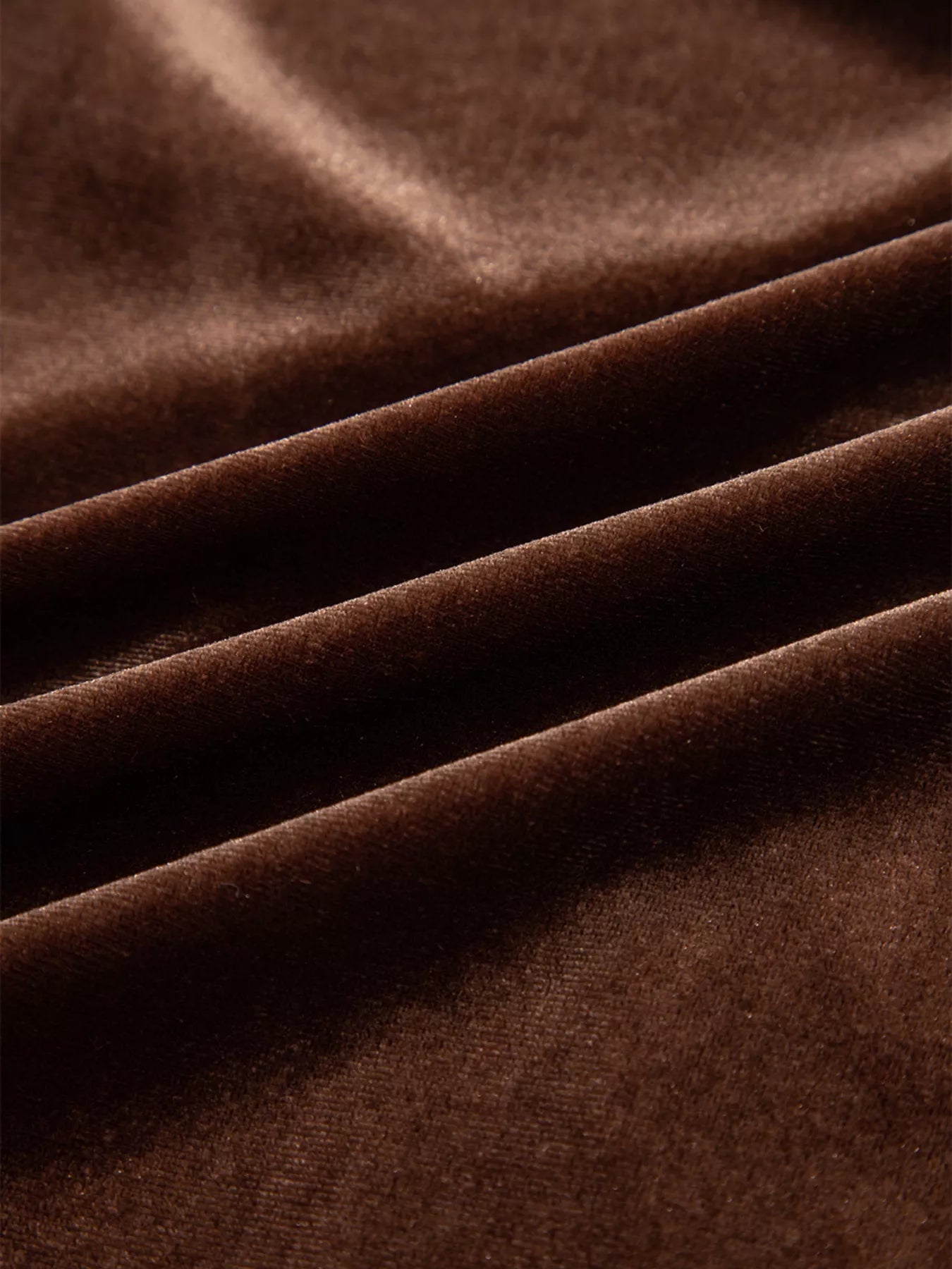 Solid Color Velvet V Neck Long Sleeve Tiered Mini Dress Trendsi