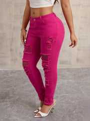 High-Waisted Distressed Skinny Jeans OutfitFlow
