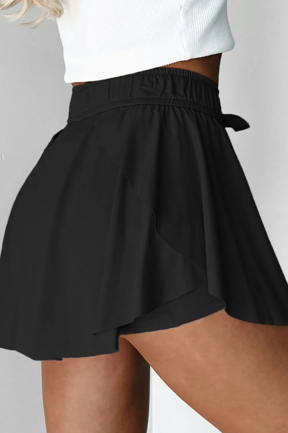 Drawstring Active Skorts OutfitFlow
