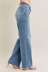 Judy Blue Full Size V - Front Baggy Jeans Plus Size OutfitFlow