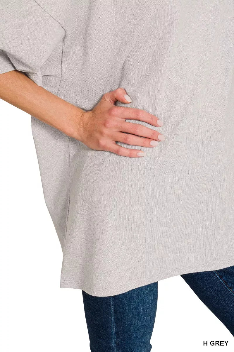 Zenana Cotton Short Sleeve Oversized Tunic Tee OutfitFlow