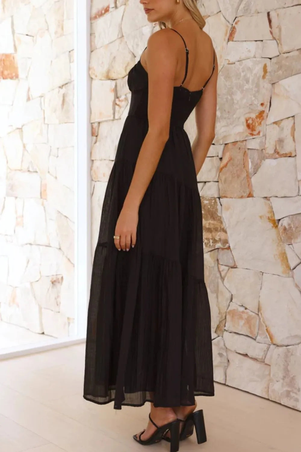 Ruched Smocked Back Cami Dress OutfitFlow