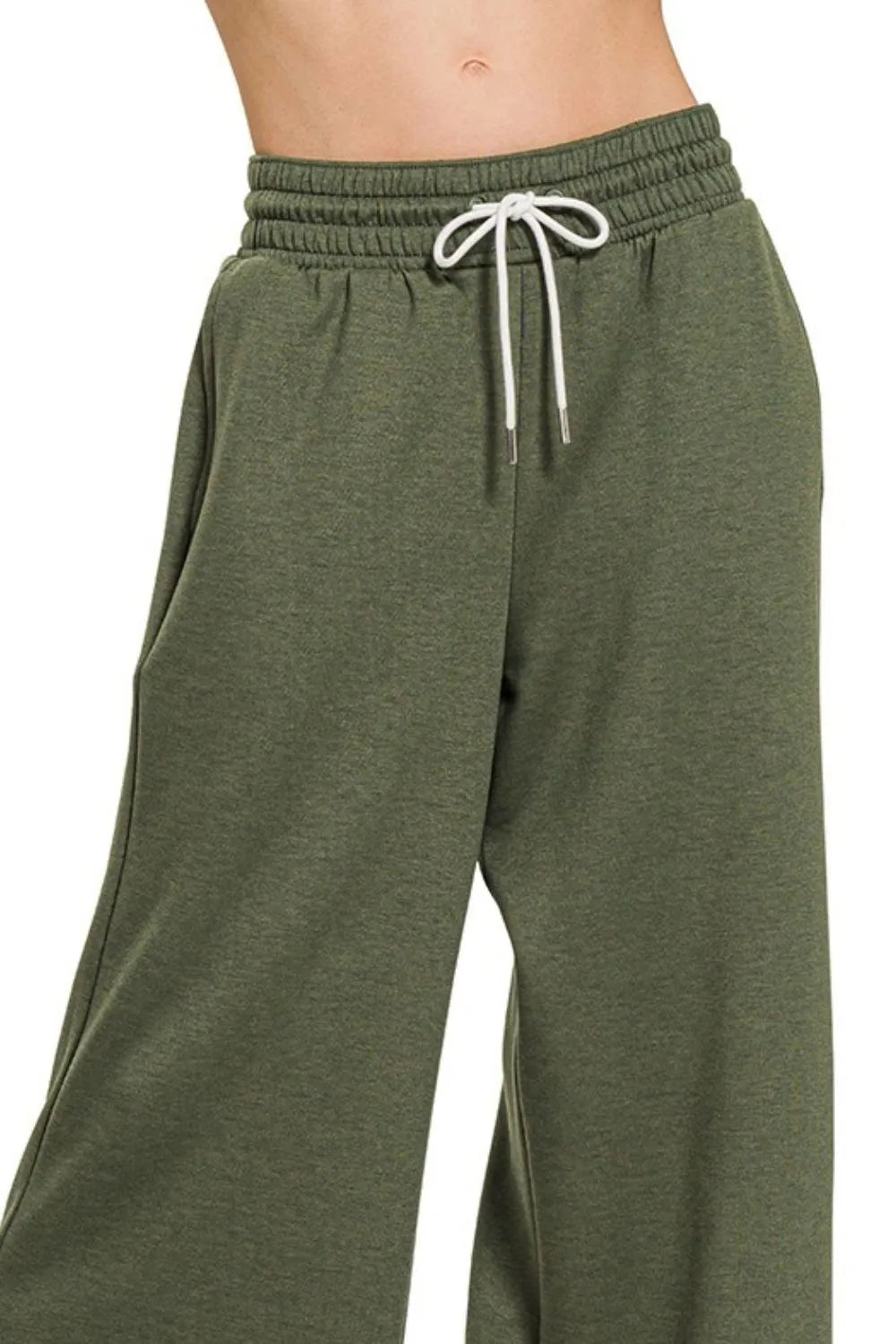 Zenana Scuba Drawstring Pants OutfitFlow