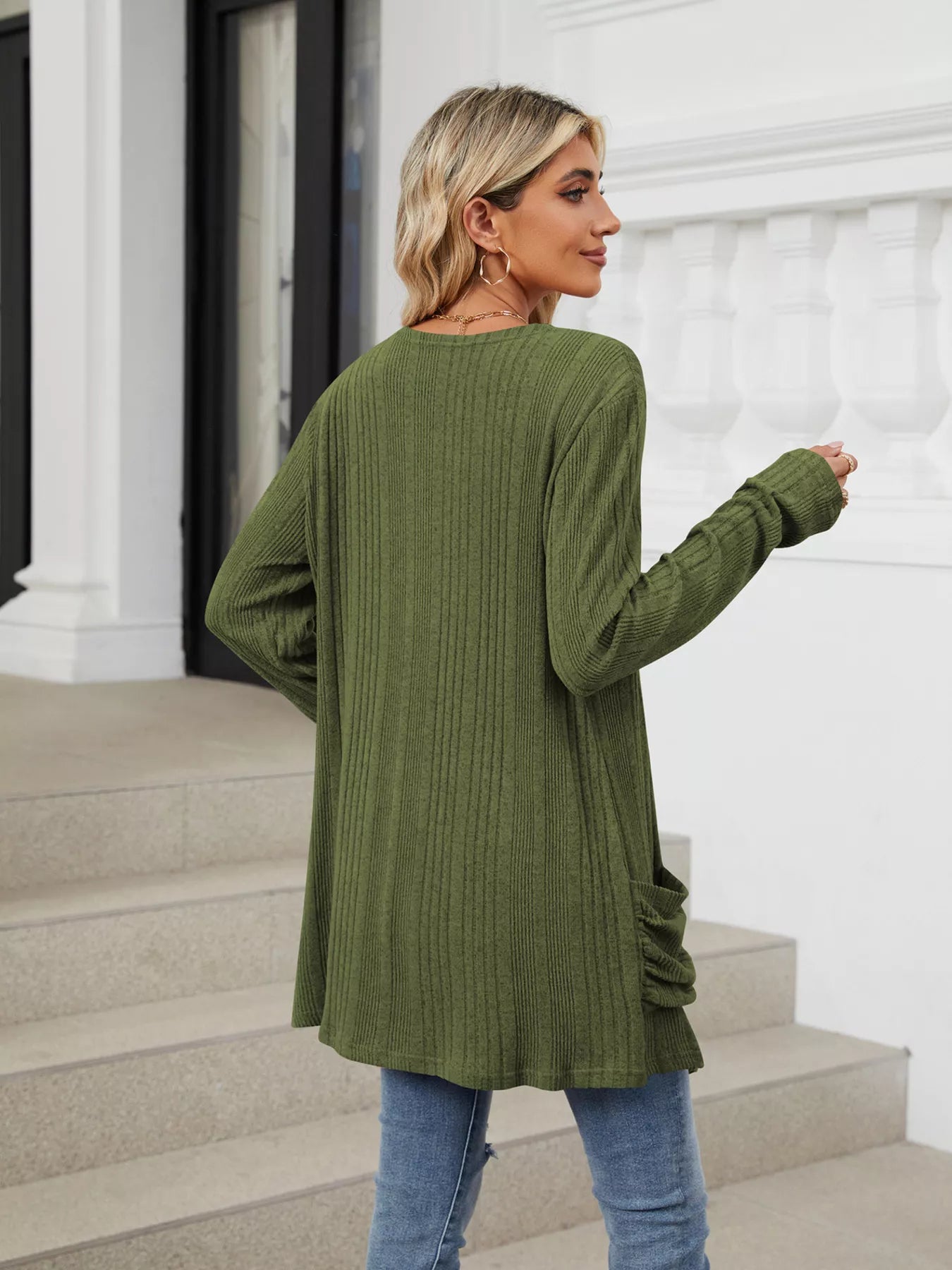 Open Front Long Cardigan OutfitFlow