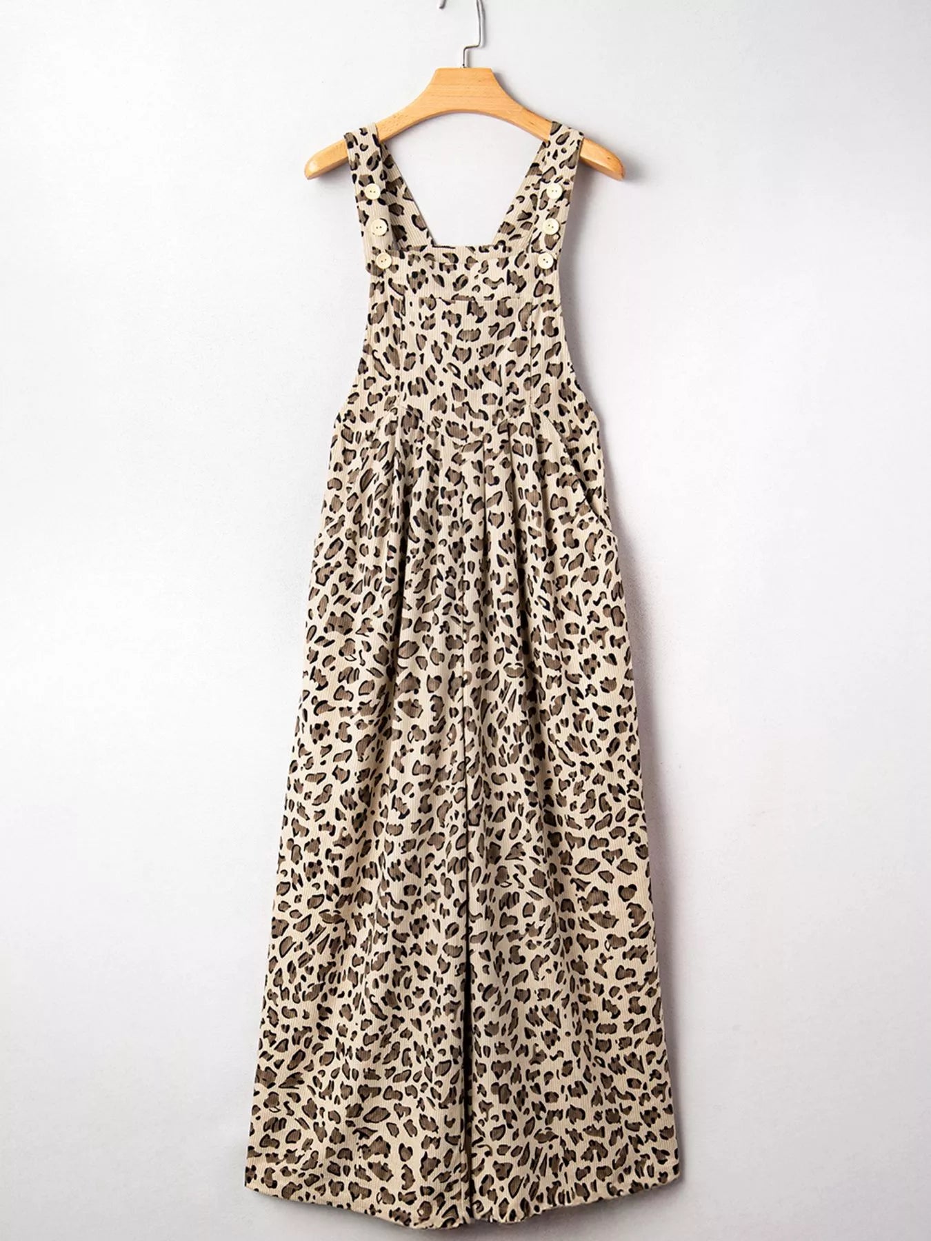 Leopard Bib Wide Leg Jumpsuit OutfitFlow