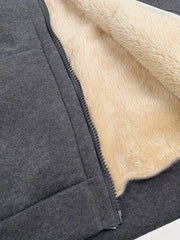 Sherpa Lined Zip-Up Hoodie OutfitFlow
