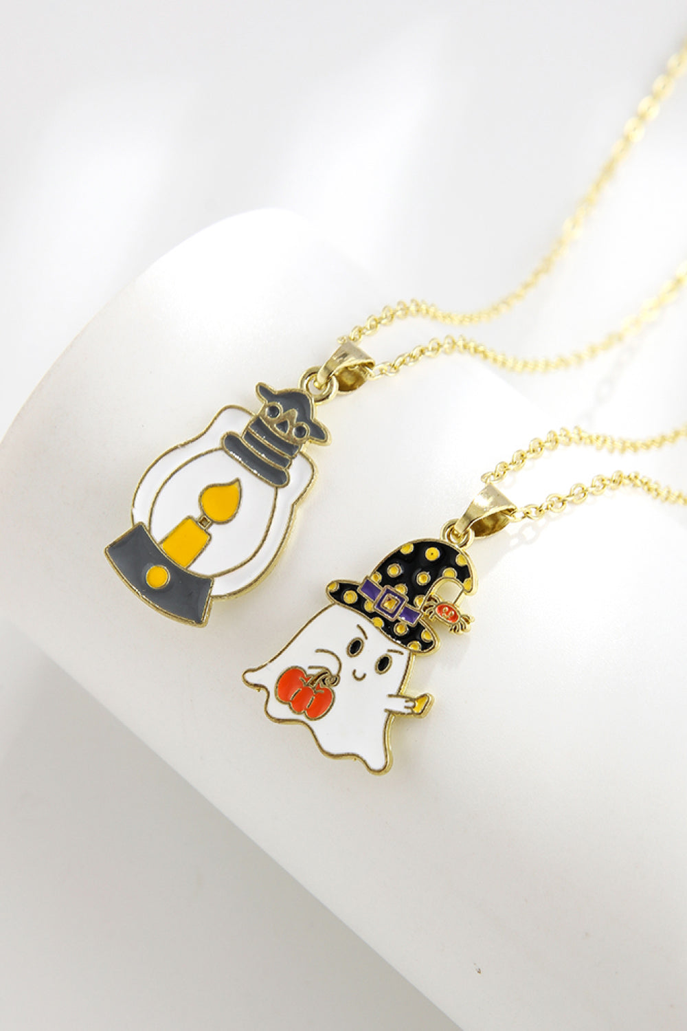 Two-Piece Halloween Theme Necklace Set OutfitFlow
