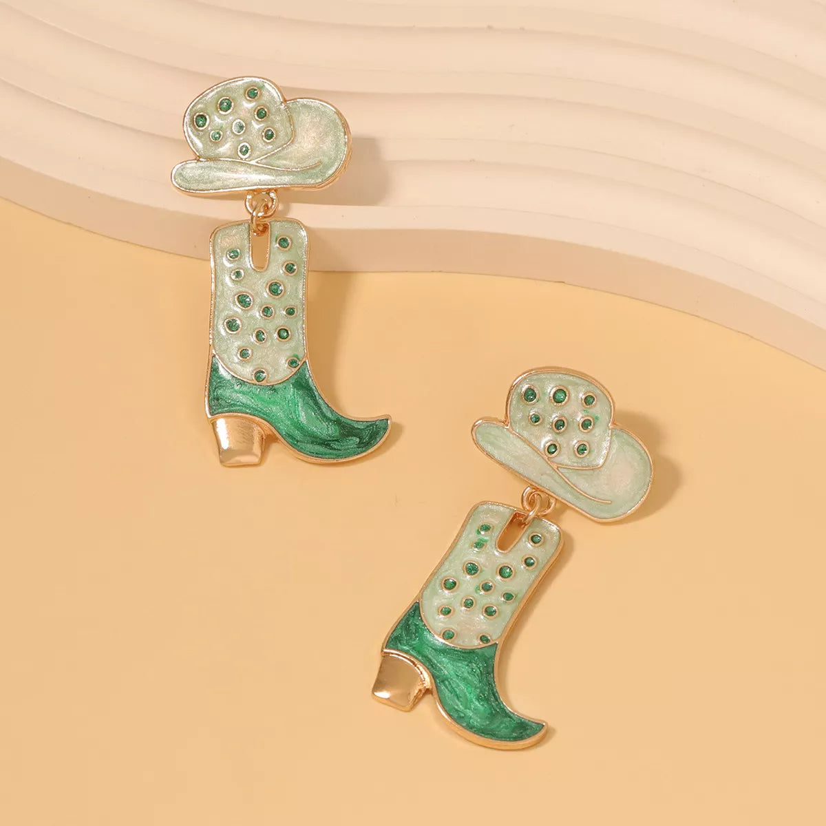 Cowgirl Boot and Hat Dangle Earrings OutfitFlow