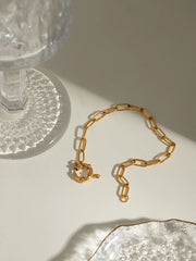 18K Gold-Plated Stainless Steel Chain Bracelet OutfitFlow