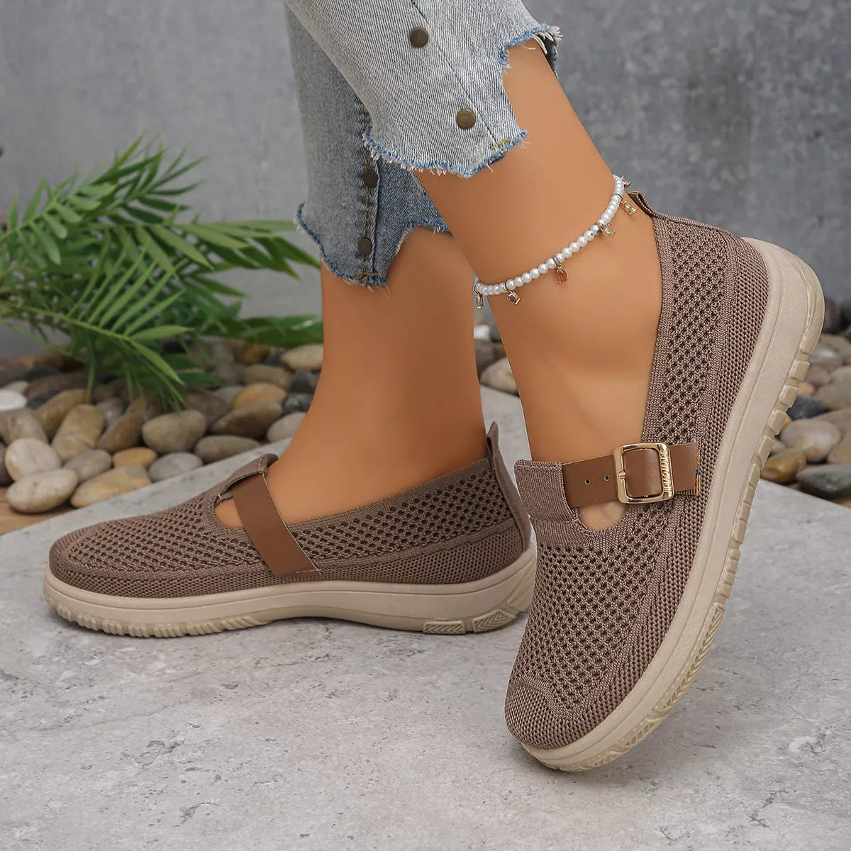 Round Toe Platform Slip-Ons OutfitFlow