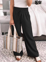 Outfit Flow - Full Size Drawstring High Waist Wide Leg Pants